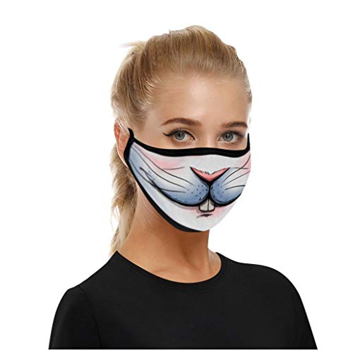 NEZIMI 1PC Bonito pañuelo con estampado animal para adulto Ciclismo al aire libre Senderismo Bandana lavable de secado rápido Pasamontañas de dibujos animados protector ajustable para la cara