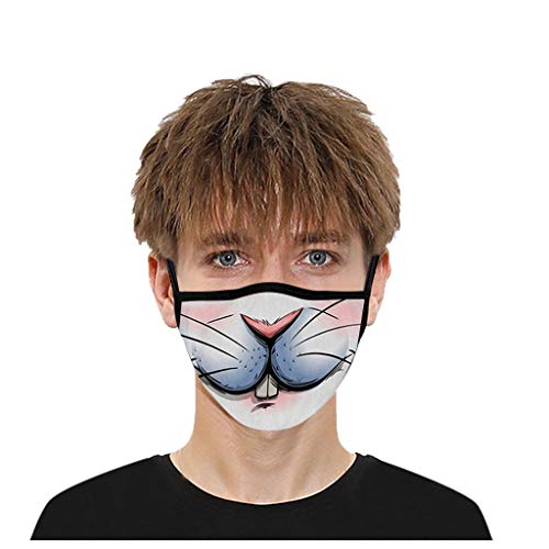 NEZIMI 1PC Bonito pañuelo con estampado animal para adulto Ciclismo al aire libre Senderismo Bandana lavable de secado rápido Pasamontañas de dibujos animados protector ajustable para la cara