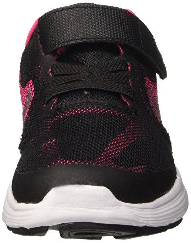 Nike Revolution 3 (PSV), Zapatillas de Running para Niñas, Negro (Negro/(Black/Metallic Silver/Hyper Pink/White) 000), 27.5 EU