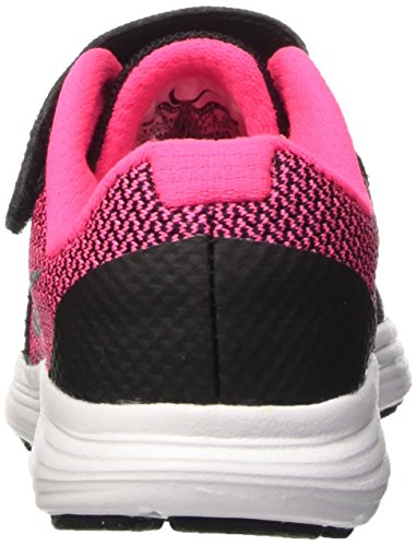 Nike Revolution 3 (PSV), Zapatillas de Running para Niñas, Negro (Negro/(Black/Metallic Silver/Hyper Pink/White) 000), 27.5 EU