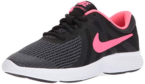 Nike Revolution 4 (GS), Zapatillas de Running para Niñas, Negro (Black/Racer Pink-White 004), 35.5 EU