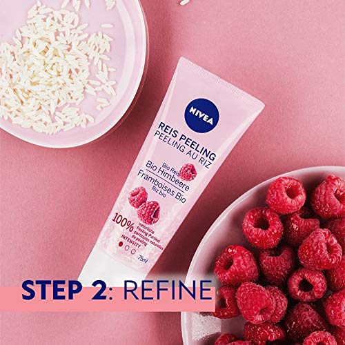 NIVEA set de limpieza facial para mujeres, Spa en casa con mousse de limpieza facial (150ml), exfoliante de arroz (75ml), mascara de tejido, tónico para piel seca (200ml) y guante reutilizable