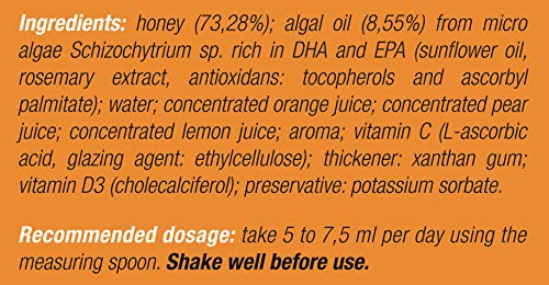 Omegor Kids - Omega-3 DHA Vegetal y Vitamina D para Niños, 140 ml