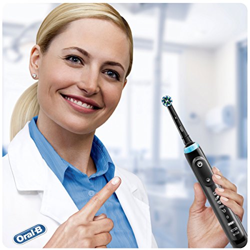 Oral-B CrossAction Black - Cabezales de Recambio, Pack de 8 Recambios para Cepillo Eléctrico Recargable, Cabezal Redondo con Diseño de Inspiración Profesional para Limpiar Diente por Diente, Negro