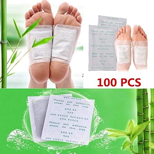 Parches Detox para Pies,Kapmore Parches Desintoxicación Desintoxicantes 100 PCS para Eliminar Toxinas Corporales