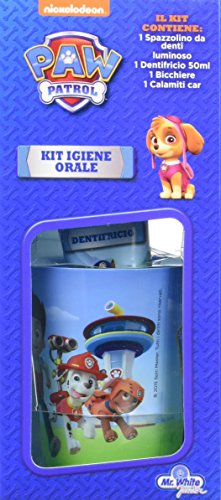 Paw Patrol- Set de Regalo con Cepillo Luminoso, Pasta Dientes ASO y Cochecito (Pokhara POK1011)