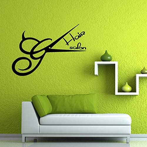 Peluquería creativa Peluquería Salón de belleza Barbería Papel pintado DIY Vinilo extraíble Decoración para el hogar Arte Pegatinas de pared 84 * 120 cm