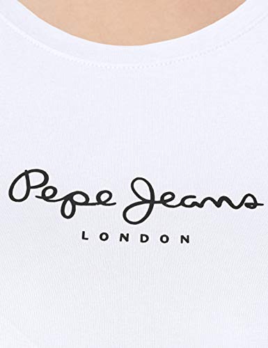 Pepe Jeans New Virginia LS PL502755 Camiseta, Blanco (White 800), X-Large para Mujer