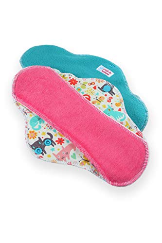 Petit Lulu - Almohadillas sanitarias reutilizables y lavables (3 unidades, clásicas) | Almohadillas menstruales de tela suave y superabsorbente, fabricadas en Europa