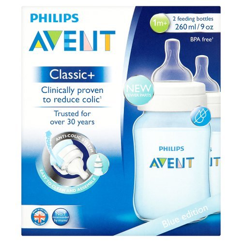 Philips Avent Azul clásico Biberón SCF565 / 27 (260ml / 9 oz) x 2