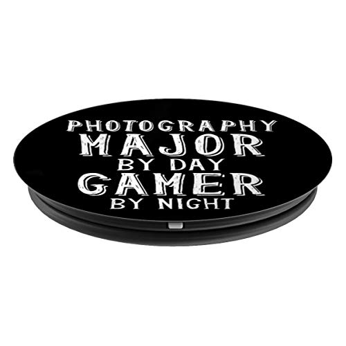 Photography Major By Day Gamer By Night - Gamer Photographer PopSockets Agarre y Soporte para Teléfonos y Tabletas