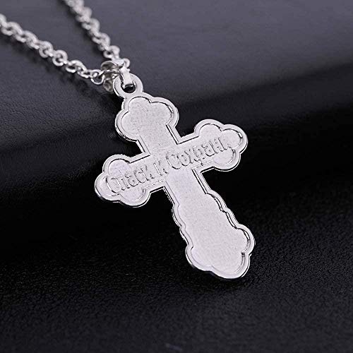 pyongjie Gancho de pez esmaltado ortodoxo Cruz de la Iglesia Oriental Jesús encantos religiosos Cristianos para Collares Pendientes Unisex