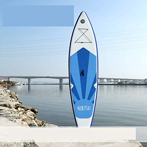 Qazxsw Tabla de Remo Inflable de 3,2 Metros / 3,8 Metros para Adultos y jóvenes para remar, Control de Surf, Bote de pie Antideslizante con Tabla de Surf, Tabla de Remo, Mochila, Kit de reparación