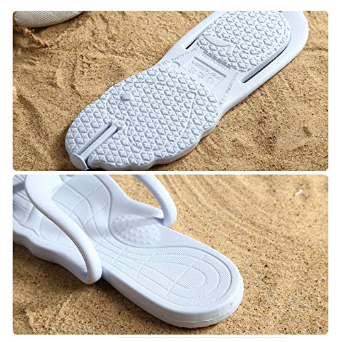 QXbecky Zapatillas Antideslizantes de Viaje portátiles Plegables, Zapatillas de baño insípidas de Hotel Ligero, Chanclas de Playa para Exteriores