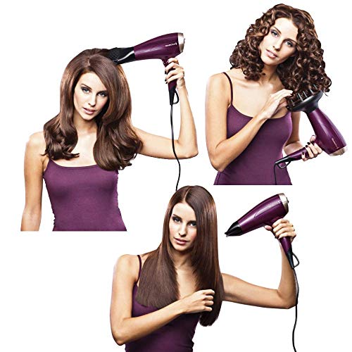 Remington Your Style D5219 - Secador de Pelo, Secador Iónico, Kit de Concentrador, Difusor y Accesorio, 2300 W, Morado