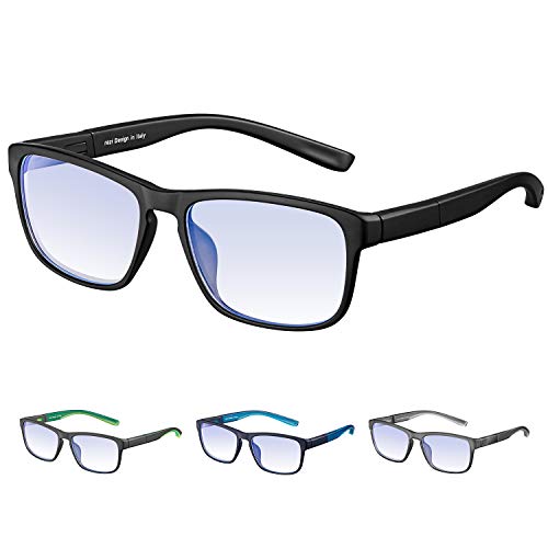 Rezi Gafas de ordenador Gafas Lectura para Protección contra Luz Azul - Alta Protección para Pantalla, Marco ultraligero | Luz anti-azul | 100% protección UV, Evita la Fatiga Ocular para PC, Móvil