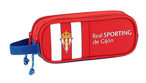 Safta Estuche Real Sporting De Gijon Oficial Escolar 210x60x80mm