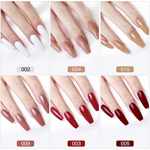 Saint-Acior Esmalte Semipermanente Esmalte en Gel 10PCS Soak off 8ml Secador de Uñas 36W UV/LED Lámpara Top Coat Base Coat Herramiento de Manicura Nail Art