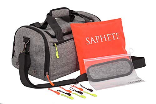 Saphete Set de Bolsa de Viaje Ryanair Mano Equipaje 40x20x25 cm 20 L Capacidad Gris