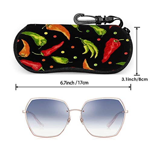 SDFGJ Andrew Brown Chili Pepper - Estuche para gafas con imágenes prediseñadas, impermeable, suave, para anteojos, premium, para gafas de sol, liviano, para almacenamiento de gafas, portátil, con crem