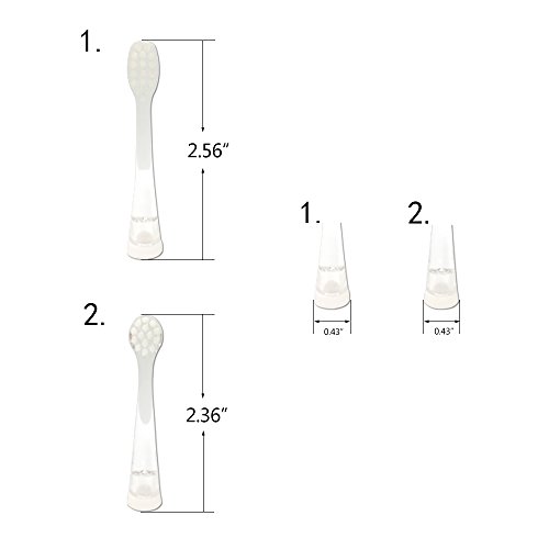 Seago Cepillo de dientes eléctrico para niños de 6 meses a 4 años, cepillo de dientes sónico para bebés con cepillo de luz LED, temporizador inteligente impermeable IPX7, SG513 (513 Rosa)