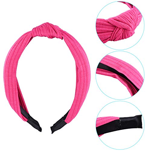 SIQUK 15 Piezas Diademas Nudo Turbante Diademas de Pelo Anchas para Mujer y Niñas 15 Colores