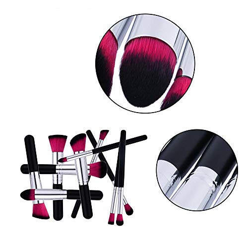 SKYUV Juego de brochas de maquillaje10 piezas maquillaje profesional cepillo Fundación mezcla cara de ojos Corrector Líquido Maquillaje, polvos, crema,pinceles de maquillaje