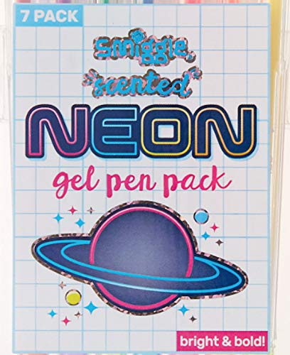 Smiggle - Bolígrafos de gel perfumados (7 unidades), color neón