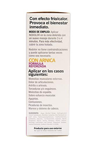 Spa Nature Rollon NoDolor-Gel para Alivio Inmediato del Dolor para Músculos y Articulaciones-Arnica y Aloe Vera 100% Natural para el Alivio del Dolor de Rodillas,Pies,Hombros,Espalda