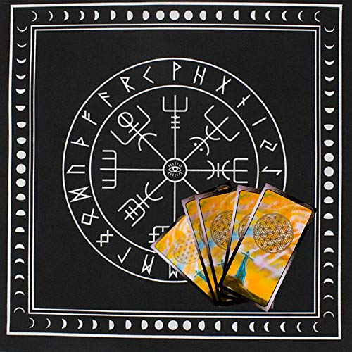 Stronrive Mantel Especial Tarot - Astrología Adivinación Tarot Mantel para Entusiastas Consejeros Psicológicos Magos - 50x50cm