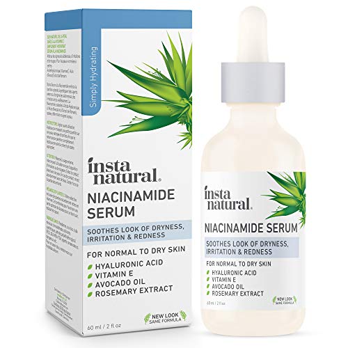 Suero Facial 5% Niacinamida InstaNatural – Vit. B3 Antiedad Hidratante para la Piel - Reduce la Aparición del Acné, Granos, Arrugas, Líneas, Ojeras, Manchas de la Edad y la Hiperpigmentación - 60 ml