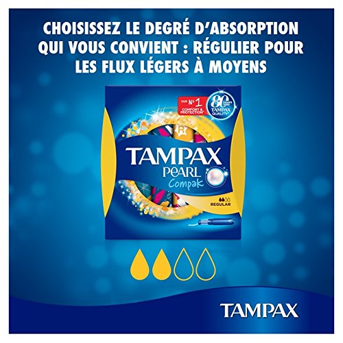 Tampax Compak Perla tampones regulares con aplicador X18