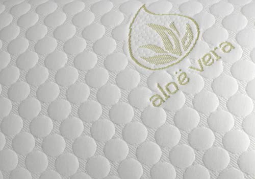 Todocama - Almohada viscoelástica Aloe Vera con Copos 100% viscoelásticos. Tejido Strech Aloe Vera. Termoregulable. Firmeza Media - Alta. Fabricado en España. (70 cm)