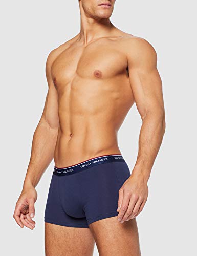 Tommy Hilfiger 3p Trunk Bóxer, Azul (Peacoat-Pt 409), X-Large (Pack de 3) para Hombre