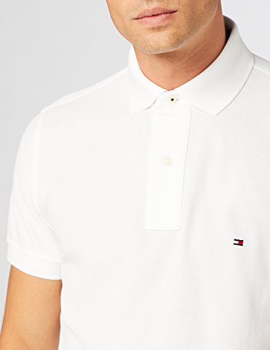 Tommy Hilfiger Core Hilfiger Regular Polo, Blanco (Bright White 100), Medium para Hombre