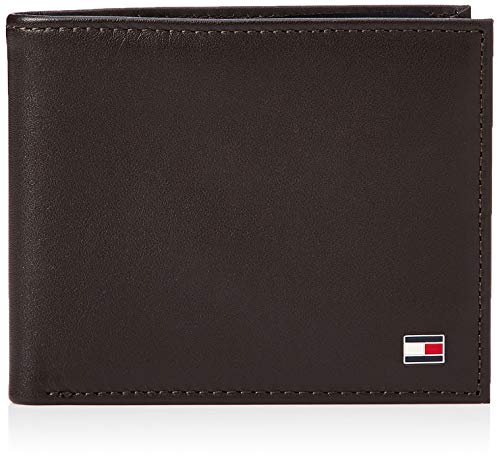 Tommy Hilfiger Eton Mini CC Wallet, Cartera para Hombre, Brown, OS