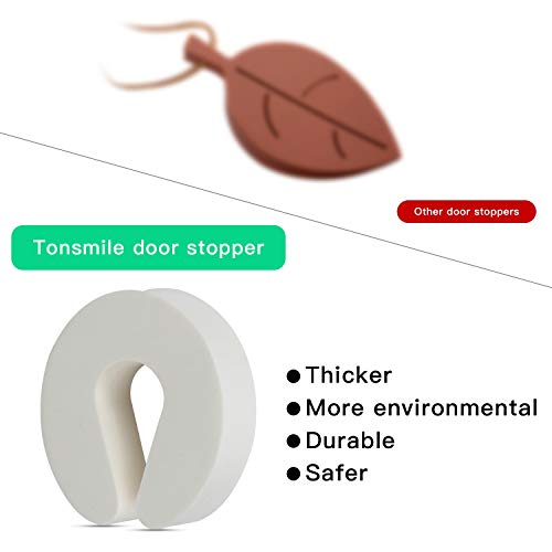 Tonsmile Tope Puerta Bebe, 5 Piezas Protector Puertas Seguridad Bebé Espuma Protector de Puertas Seguridad Puerta Dedos