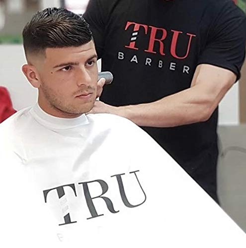 TRU BARBER Capa de cuello de silicona/ blanco