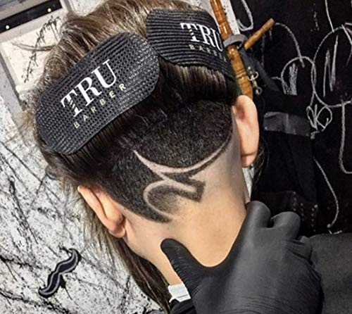 Tru Barber Hair Grippers para hombres y mujeres – Salón y peluquería, pinzas para el pelo para peinar, seccionar, cortar y colorear, agarre antideslizante, soporte para el cabello (negro/blanco)