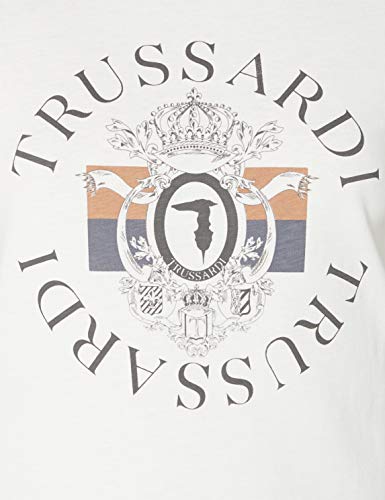 Trussardi Jeans T-Shirt Camiseta, Blanco, XS Mujer