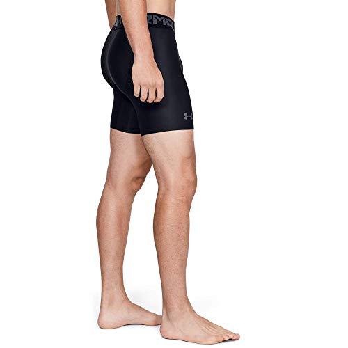 Under Armour HeatGear ARMOUR 2.0 COMP Shorts, Pantalón Corto Hombre, Negro (Black/Graphite 001), L