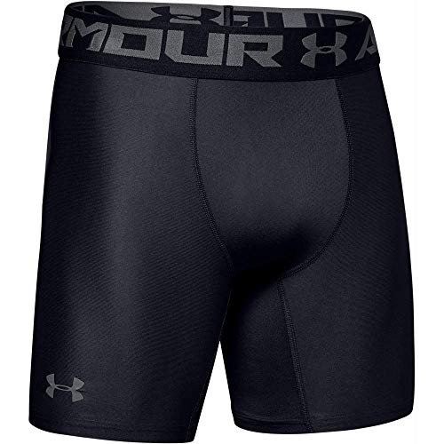 Under Armour HeatGear ARMOUR 2.0 COMP Shorts, Pantalón Corto Hombre, Negro (Black/Graphite 001), L