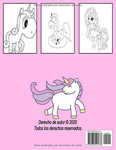 Unicornio Libro de Colorear: Enfriar libro para niños Edad 4-8: Un cabrito de la diversión del juego Libro de trabajo para el aprendizaje, para colorear.