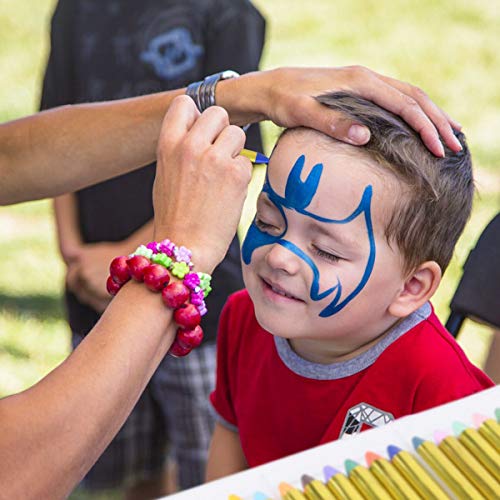 URAQT Crayones de Pintura Facial,Juego de Pintura Facial de 36 colores Para Niños para el Cuerpo con 30 Plantillas de Pintura, Perfecto para Halloween/Navidad/Cosplay de maquillaje