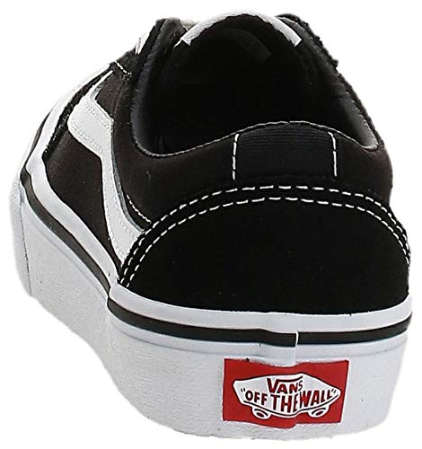 Vans Ward Suede/Canvas, Zapatillas Unisex Niños, Negro ((Suede/Canvas) Black/White Iju) 37 EU