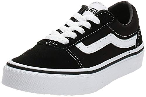 Vans Ward Suede/Canvas, Zapatillas Unisex Niños, Negro ((Suede/Canvas) Black/White Iju) 37 EU