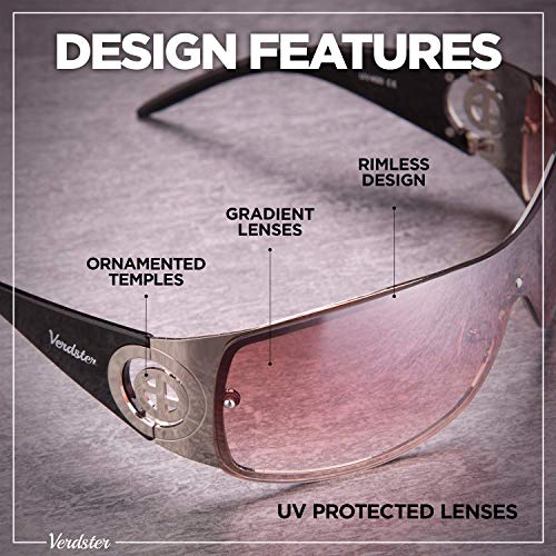 Verdster Gafas de Sol para Mujer Cosmo – Gafas de Sol Grandes para Mujer de Visera con Escudo - Montura Grandes Envolvente con Protección UV