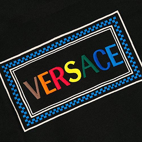 Versace Joven Logotipo Bordado Hoodie Black 14 Years