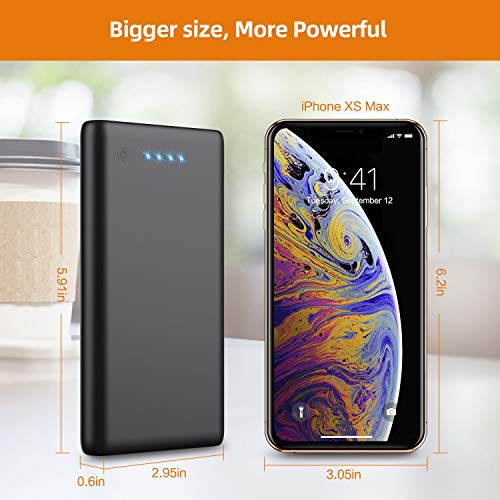 VOOE Batería Externa 25800mAh [Versión Mejorada] Power Bank Ultra Capacidad Cargador Portátil Móvil con 2 Puertos USB y Luces LED Power Bank Alta Velocidad Cargador para Smartphones Tabletas y Más