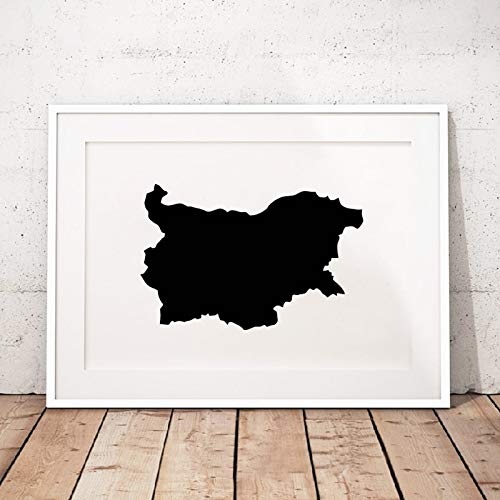 wtnhz Sin Marco Minimalista Mapa del país Cartel Impresiones de Croacia Eslovenia Rumania a Grecia Italia España Portugal Lienzo Pintura Arte de la Pared